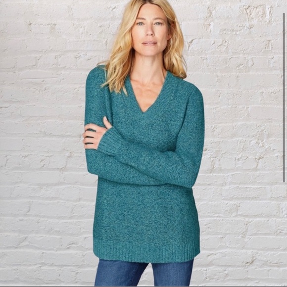 J. Jill Sweaters - NWT JJill Knit Pullover Vneck Sweater in Teal